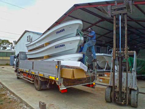 Loading onto Custom Trailer